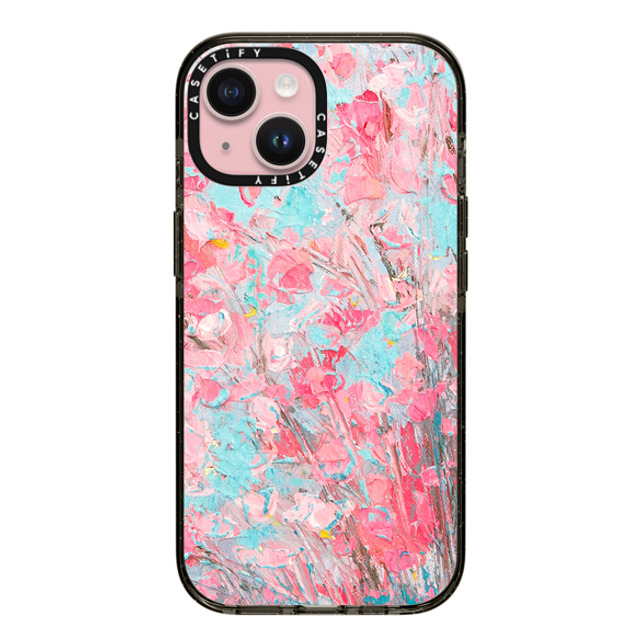 Ann Marie Coolick x CASETiFY iPhone 15 Case Floral,Pastel ブラック インパクトケース Cherry Blooms Mother's Day Ann Marie Coolick x CASETiFY iPhone 15 Case Floral,Pastel ブラック インパクトケース Cherry Blooms Mother's Day