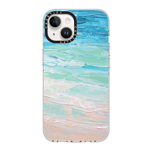 Ann Marie Coolick x CASETiFY iPhone 14 ケース クリア クリア ケース MagSafe対応 Ocean Tides