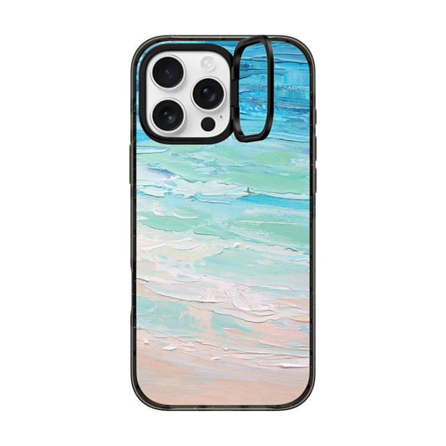 Ann Marie Coolick x CASETiFY iPhone 16 Pro Max ケース ブラック インパクトリングスタンドケース MagSafe対応 Ocean Tides