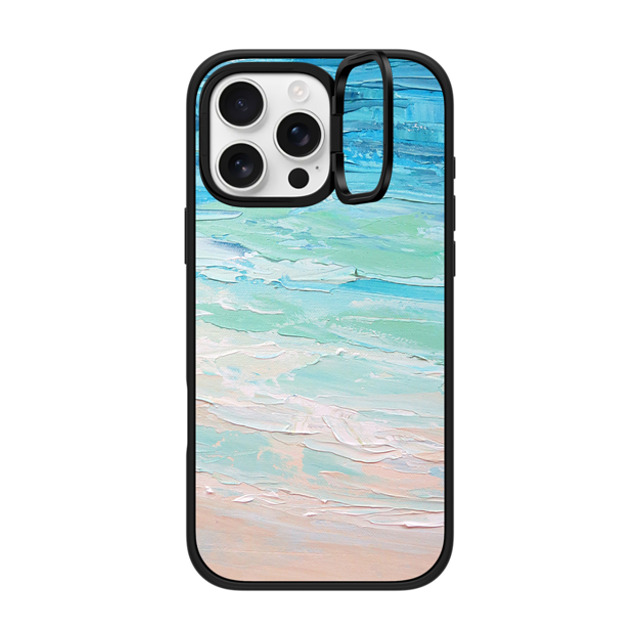 Ann Marie Coolick x CASETiFY iPhone 16 Pro Max ケース マットブラック インパクトリングスタンドケース MagSafe対応 Ocean Tides