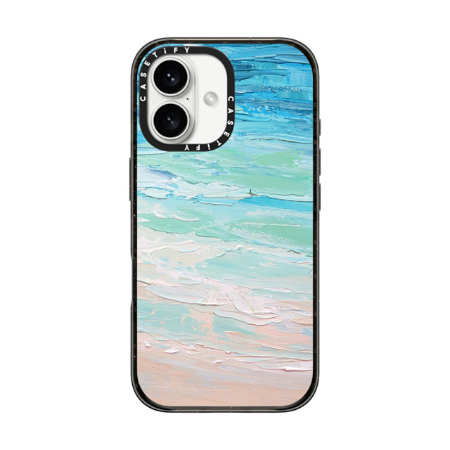 Ann Marie Coolick x CASETiFY iPhone 16 ケース ブラック インパクトケース MagSafe対応 Ocean Tides