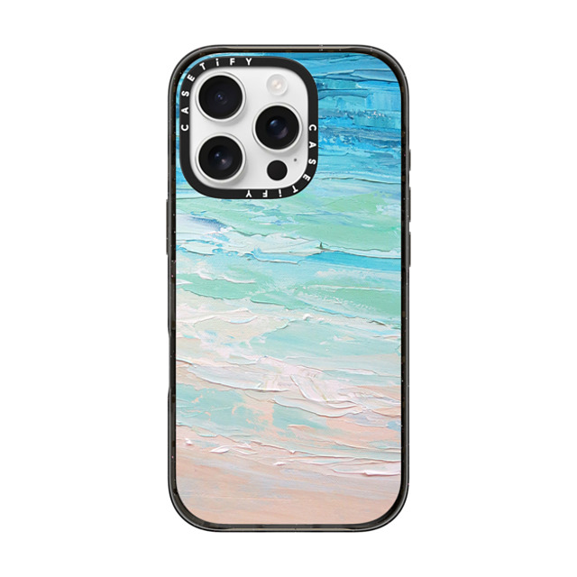 Ann Marie Coolick x CASETiFY iPhone 16 Pro ケース ブラック インパクトケース MagSafe対応 Ocean Tides