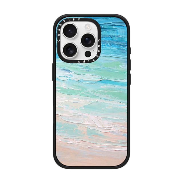 Ann Marie Coolick x CASETiFY iPhone 16 Pro ケース マットブラック インパクトケース MagSafe対応 Ocean Tides