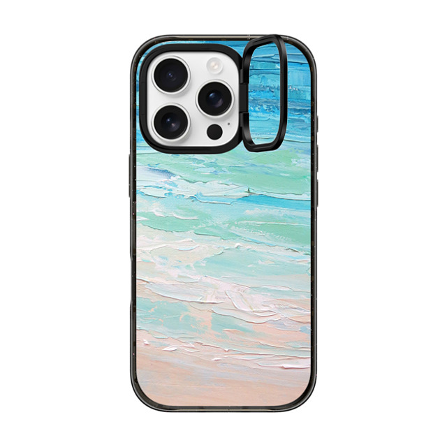 Ann Marie Coolick x CASETiFY iPhone 16 Pro ケース ブラック インパクトリングスタンドケース MagSafe対応 Ocean Tides