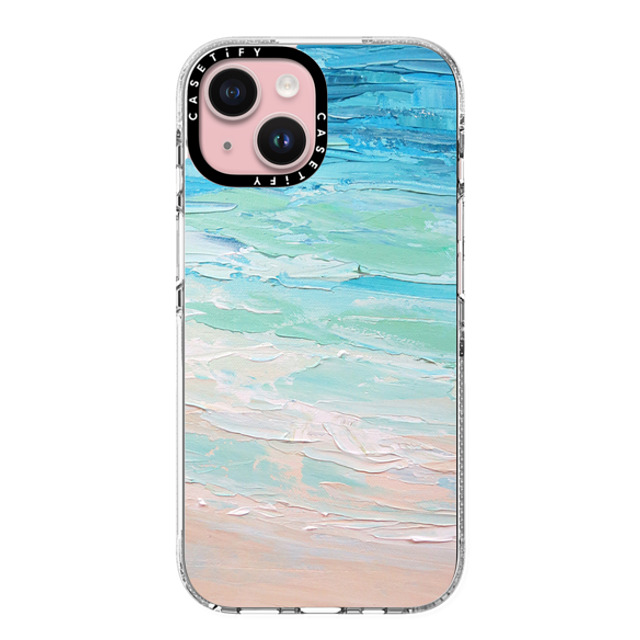 Ann Marie Coolick x CASETiFY iPhone 15 ケース クリア クリア ケース MagSafe対応 Ocean Tides