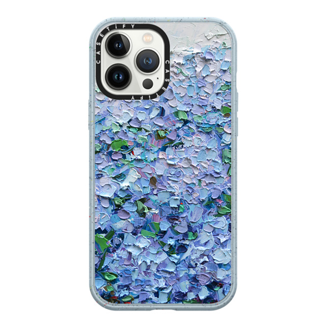 Ann Marie Coolick x CASETiFY iPhone 13 Pro Max ケース Matte Vapor Blue インパクトケース MagSafe対応 Nantucket Blue Hydrangeas