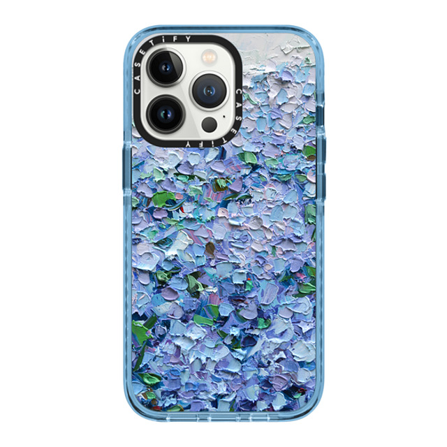 Ann Marie Coolick x CASETiFY iPhone 13 Pro ケース Sierra Blue インパクトケース Nantucket Blue Hydrangeas