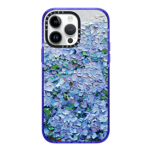 Ann Marie Coolick x CASETiFY iPhone 14 Pro Max ケース Peri Purple インパクトケース Nantucket Blue Hydrangeas