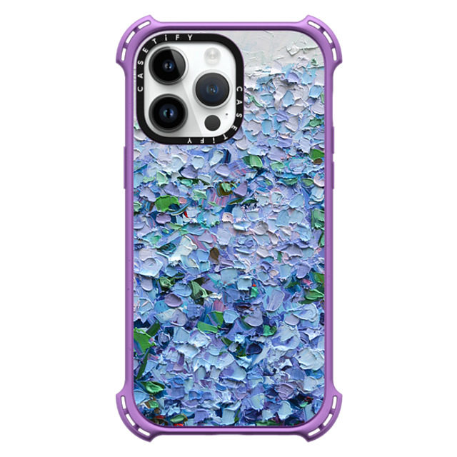 Ann Marie Coolick x CASETiFY iPhone 14 Pro Max ケース Matte Purple バウンスケース Nantucket Blue Hydrangeas