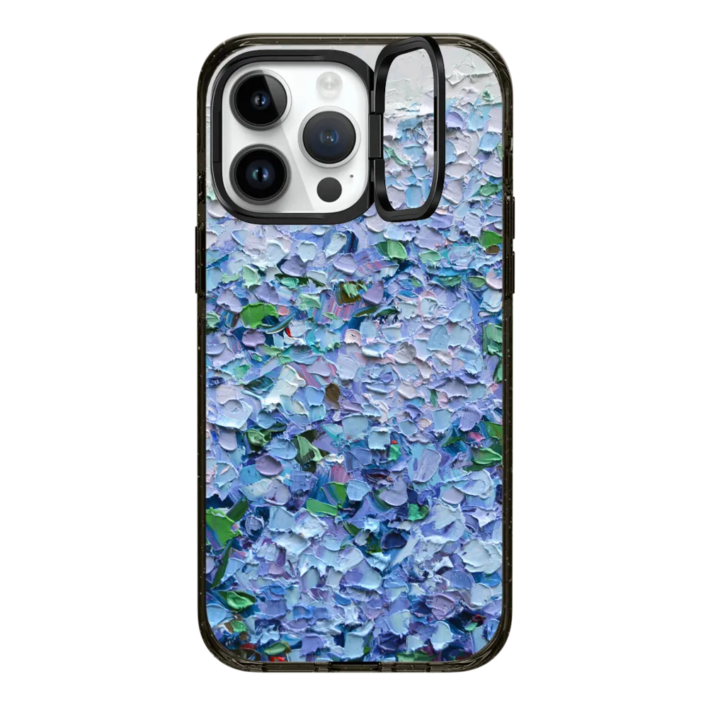 Impact Ring Stand iPhone 14 Pro Max Case MagSafe Compatible - Nantucket Blue Hydrangeas