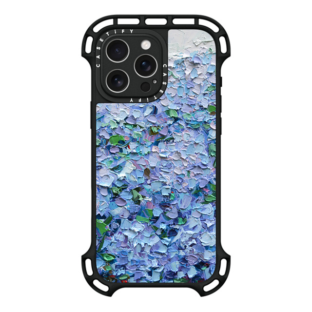 Ann Marie Coolick x CASETiFY iPhone 16 Pro Max ケース ブラック ウルトラ バウンスケース MagSafe対応 Nantucket Blue Hydrangeas