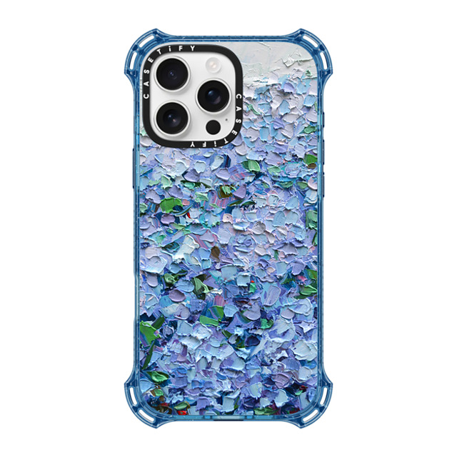 Ann Marie Coolick x CASETiFY iPhone 16 Pro Max ケース ベイビーブルー バウンスケース Nantucket Blue Hydrangeas