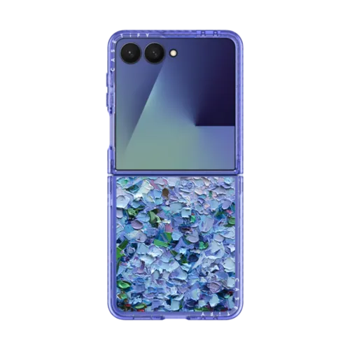 Galaxy Z Flip7 - Nantucket Blue Hydrangeas