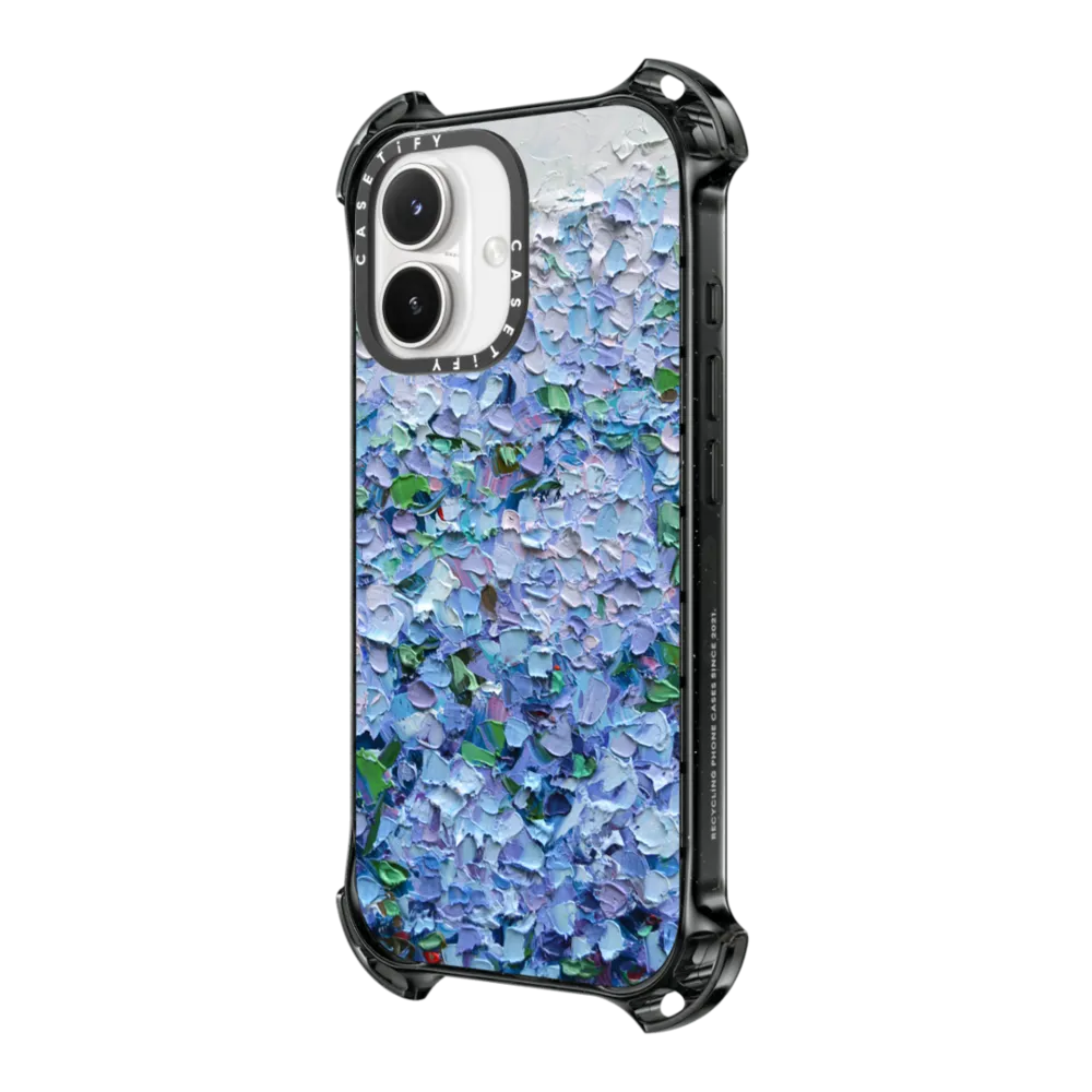 Bounce iPhone 17 Case MagSafe Compatible - Nantucket Blue Hydrangeas