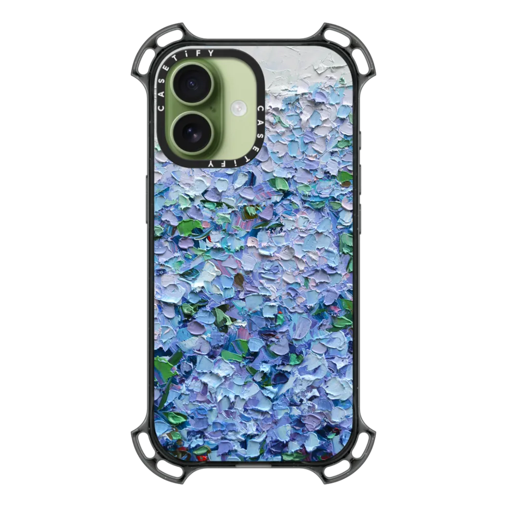 Bounce iPhone 17 Case MagSafe Compatible - Nantucket Blue Hydrangeas