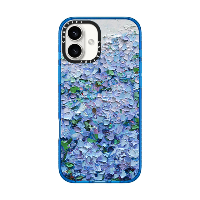 Ann Marie Coolick x CASETiFY iPhone 16 Plus ケース スカイブルー インパクトケース MagSafe対応 Nantucket Blue Hydrangeas