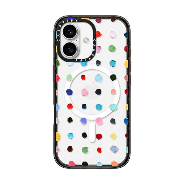 Ann Marie Coolick x CASETiFY iPhone 16 Case Pattern,Fine Art Black Impact Case MagSafe Compatible Infinite Polka Daubs Father's Day Ann Marie Coolick x CASETiFY iPhone 16 Case Pattern,Fine Art Black Impact Case MagSafe Compatible Infinite Polka Daubs Father's Day