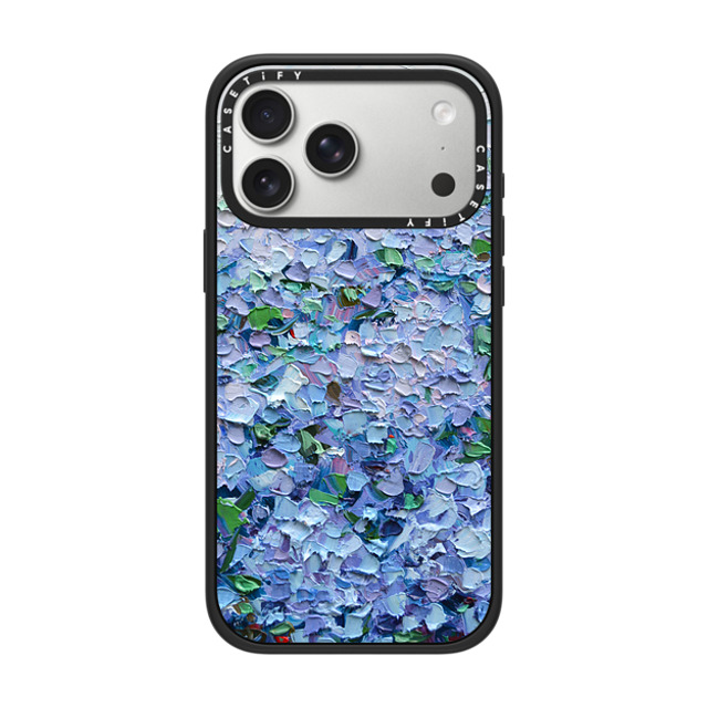 Ann Marie Coolick x CASETiFY iPhone 17 Pro Max ケース Floral,Fine Art マットブラック インパクトケース MagSafe対応 Nantucket Blue Hydrangeas