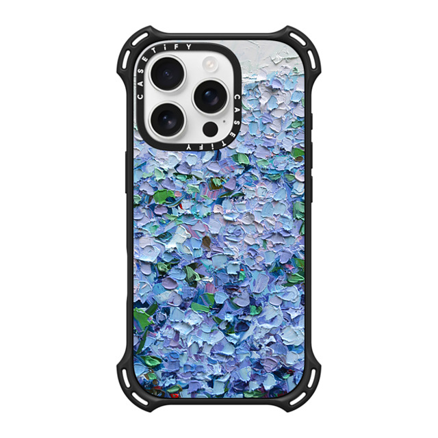 Ann Marie Coolick x CASETiFY iPhone 16 Pro ケース マットブラック バウンスケース Nantucket Blue Hydrangeas