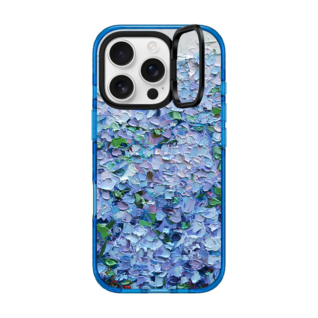 Ann Marie Coolick x CASETiFY iPhone 16 Pro ケース スカイブルー インパクトリングスタンドケース MagSafe対応 Nantucket Blue Hydrangeas