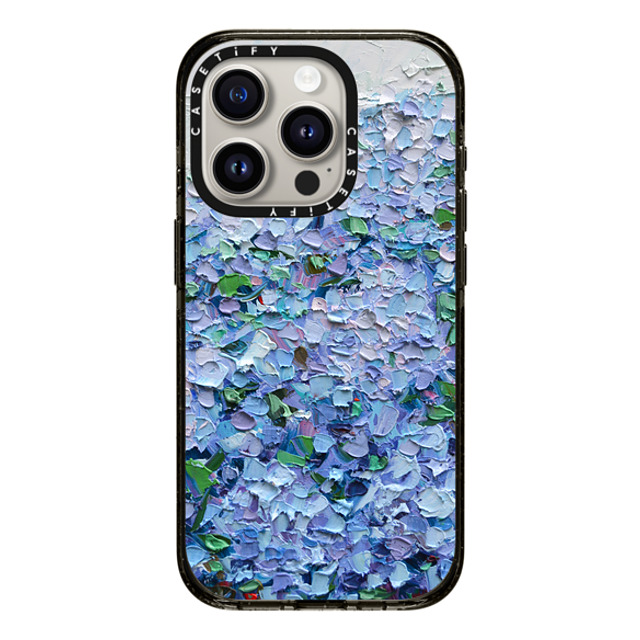 Ann Marie Coolick x CASETiFY iPhone 15 Pro ケース ブラック インパクトケース Nantucket Blue Hydrangeas