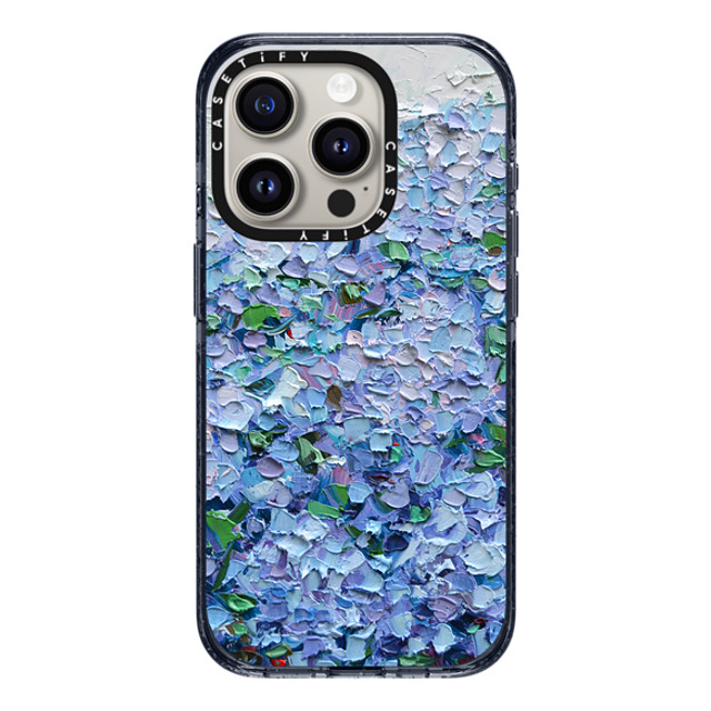 Ann Marie Coolick x CASETiFY iPhone 15 Pro ケース Classic Blue インパクトケース Nantucket Blue Hydrangeas