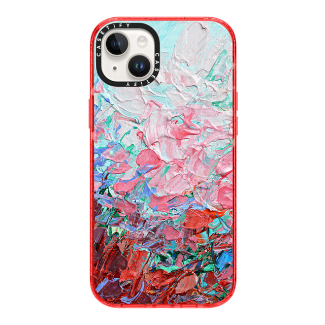 Ann Marie Coolick x CASETiFY iPhone 14 Plus ケース レッド インパクトケース Hydrangea Garden