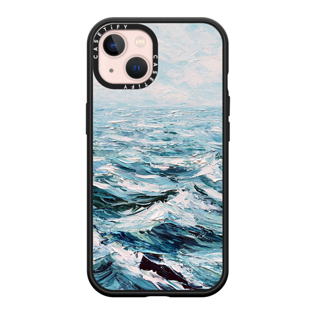 Ann Marie Coolick x CASETiFY iPhone 13 ケース マットブラック インパクトケース MagSafe対応 Deep Blue Sea