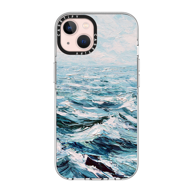 Ann Marie Coolick x CASETiFY iPhone 13 ケース クリア クリア ケース MagSafe対応 Deep Blue Sea