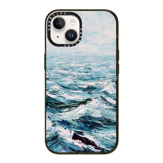 Ann Marie Coolick x CASETiFY iPhone 14 ケース ブラック インパクトケース Deep Blue Sea