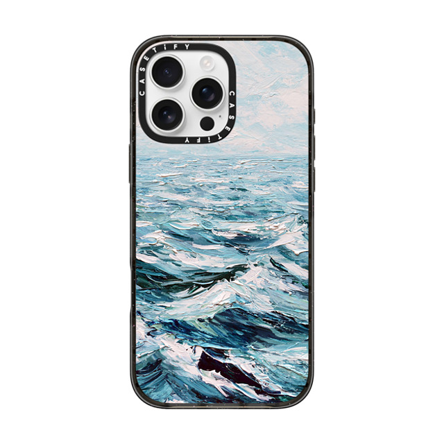 Ann Marie Coolick x CASETiFY iPhone 16 Pro Max ケース ブラック インパクトケース MagSafe対応 Deep Blue Sea