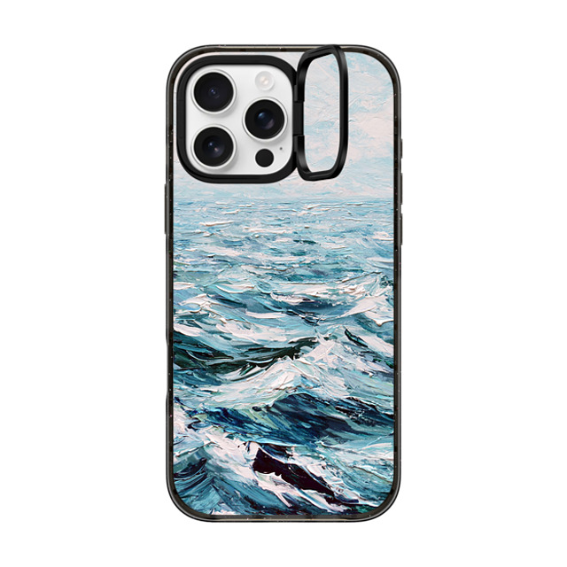 Ann Marie Coolick x CASETiFY iPhone 16 Pro Max ケース ブラック インパクトリングスタンドケース MagSafe対応 Deep Blue Sea