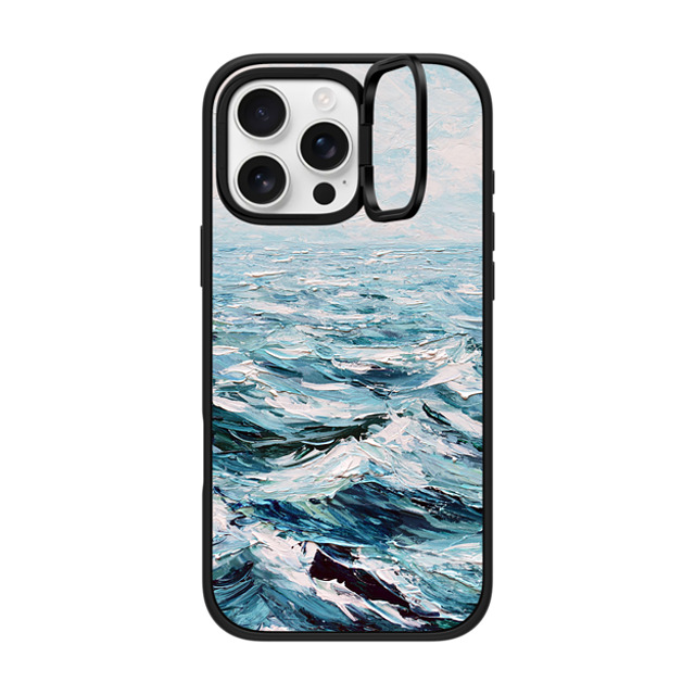 Ann Marie Coolick x CASETiFY iPhone 16 Pro Max ケース マットブラック インパクトリングスタンドケース MagSafe対応 Deep Blue Sea