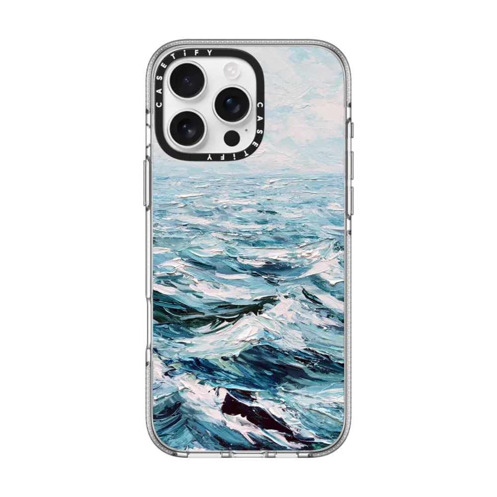 Clear iPhone 16 Pro Max Case MagSafe Compatible - Deep Blue Sea