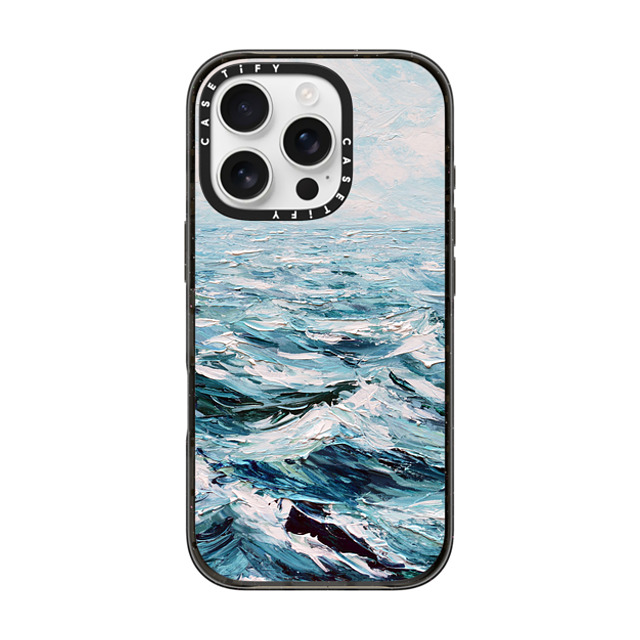 Ann Marie Coolick x CASETiFY iPhone 16 Pro ケース ブラック インパクトケース Deep Blue Sea