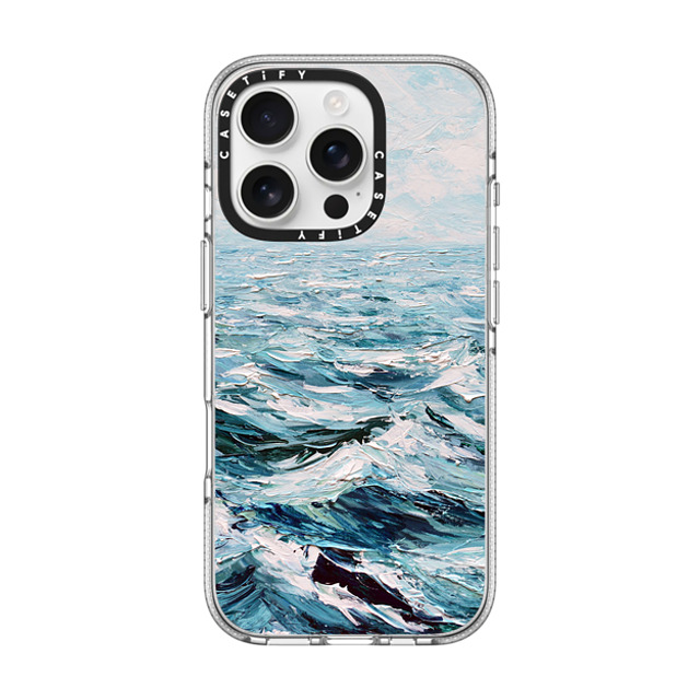 Ann Marie Coolick x CASETiFY iPhone 16 Pro ケース クリア クリア ケース MagSafe対応 Deep Blue Sea