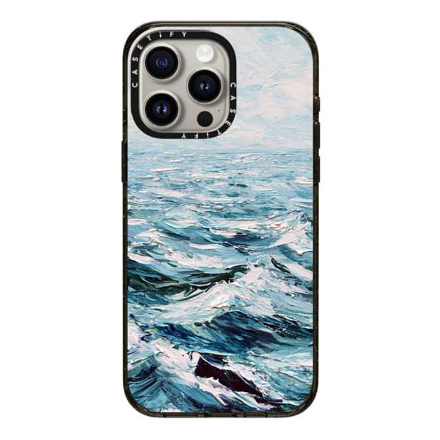 Ann Marie Coolick x CASETiFY iPhone 15 Pro Max ケース ブラック インパクトケース MagSafe対応 Deep Blue Sea