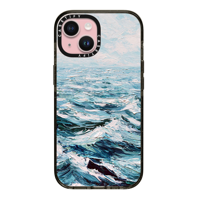 Ann Marie Coolick x CASETiFY iPhone 15 ケース ブラック インパクトケース Deep Blue Sea