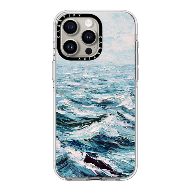 Ann Marie Coolick x CASETiFY iPhone 15 Pro Max ケース クリア クリア ケース MagSafe対応 Deep Blue Sea