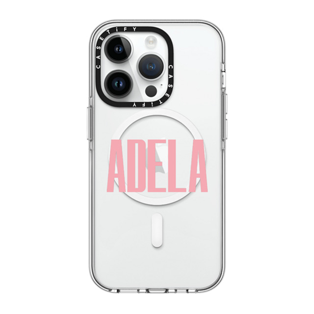 CASETiFY iPhone 14 Pro Case Clear Clear Case MagSafe Compatible Custom Case - adela CASETiFY iPhone 14 Pro Case Clear Clear Case MagSafe Compatible Custom Case - adela