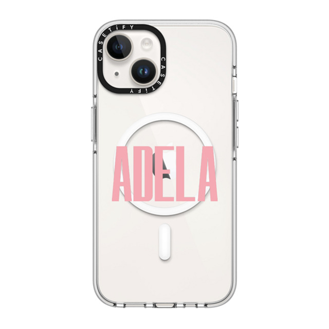 CASETiFY iPhone 14 Case Clear Clear Case MagSafe Compatible Custom Case - adela CASETiFY iPhone 14 Case Clear Clear Case MagSafe Compatible Custom Case - adela