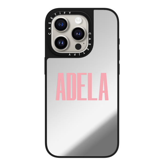 CASETiFY iPhone 15 Pro Case Silver on Black ミラーケース MagSafe対応 Custom Case - adela CASETiFY iPhone 15 Pro Case Silver on Black ミラーケース MagSafe対応 Custom Case - adela