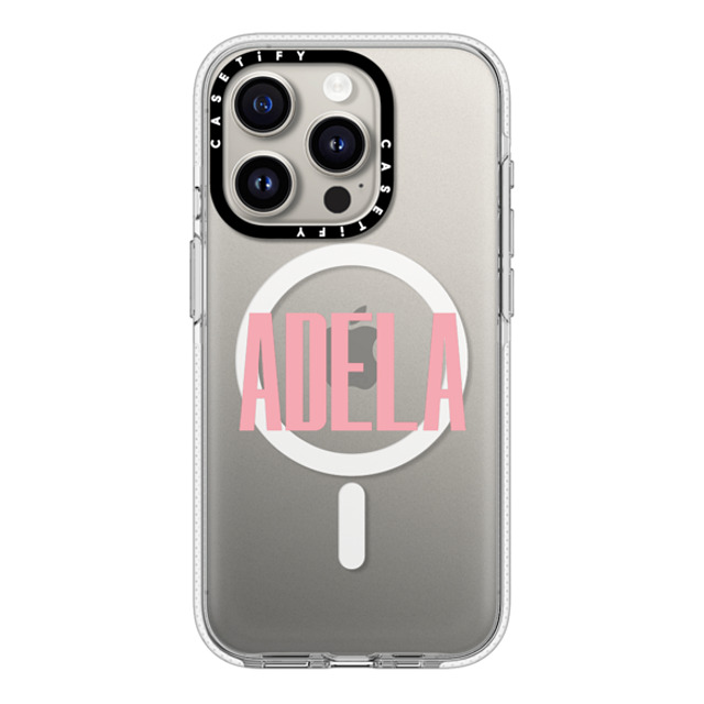 CASETiFY iPhone 15 Pro Case Clear Clear Case MagSafe Compatible Custom Case - adela CASETiFY iPhone 15 Pro Case Clear Clear Case MagSafe Compatible Custom Case - adela