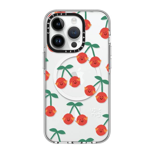 Uglie Mug x CASETiFY iPhone 14 Pro Case Clear Clear Case MagSafe Compatible Uglie Mug Cherries Uglie Mug x CASETiFY iPhone 14 Pro Case Clear Clear Case MagSafe Compatible Uglie Mug Cherries