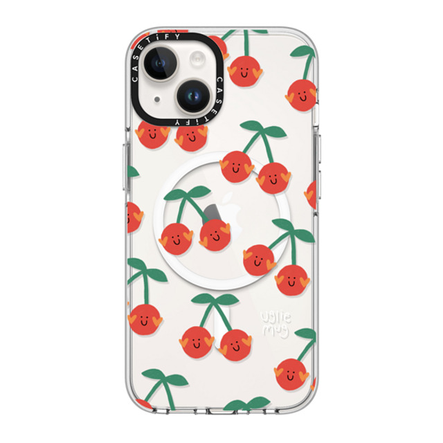 Uglie Mug x CASETiFY iPhone 14 Case Clear Clear Case MagSafe Compatible Uglie Mug Cherries Uglie Mug x CASETiFY iPhone 14 Case Clear Clear Case MagSafe Compatible Uglie Mug Cherries