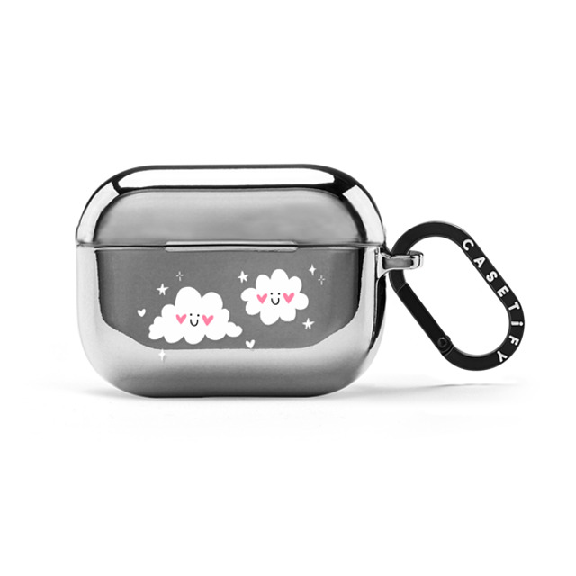 Uglie Mug x CASETiFY AirPods Pro Cartoon,Cloud シルバー ミラー ケース Uglie Mug In The Clouds Mother's Day Uglie Mug x CASETiFY AirPods Pro Cartoon,Cloud シルバー ミラー ケース Uglie Mug In The Clouds Mother's Day