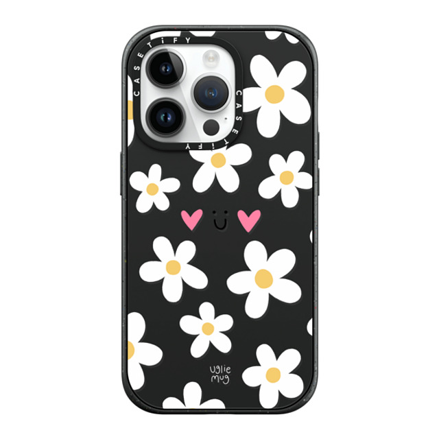 Uglie Mug x CASETiFY iPhone 14 Pro ケース マットブラック インパクトケース MagSafe対応 Uglie Mug Bloom