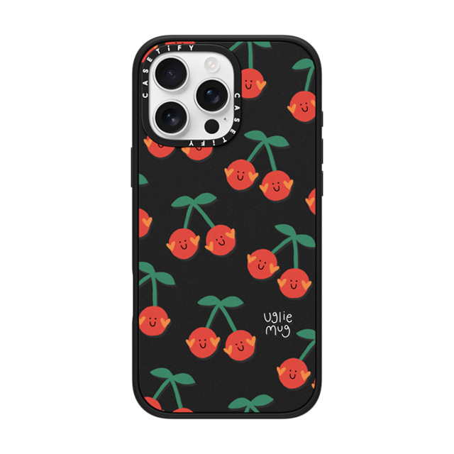 Uglie Mug x CASETiFY iPhone 16 Pro Max Case Matte Black Impact Case MagSafe Compatible Uglie Mug Cherries Uglie Mug x CASETiFY iPhone 16 Pro Max Case Matte Black Impact Case MagSafe Compatible Uglie Mug Cherries