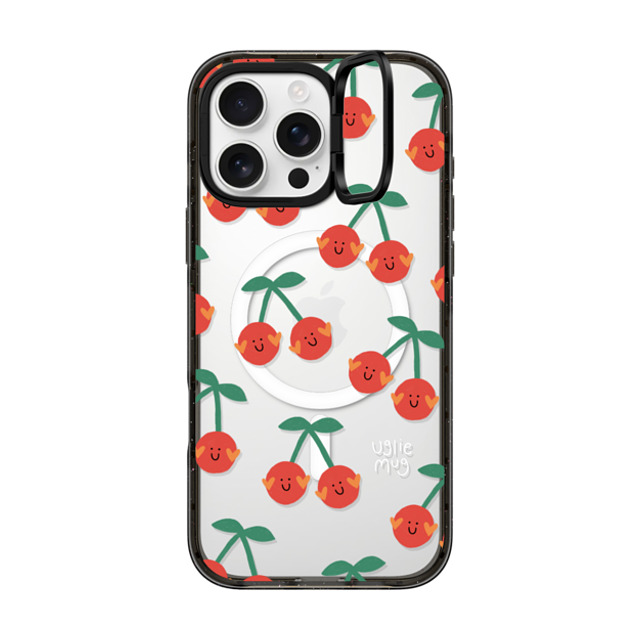 Uglie Mug x CASETiFY iPhone 16 Pro Max Case Black インパクトリングスタンドケース MagSafe対応 Uglie Mug Cherries Uglie Mug x CASETiFY iPhone 16 Pro Max Case Black インパクトリングスタンドケース MagSafe対応 Uglie Mug Cherries