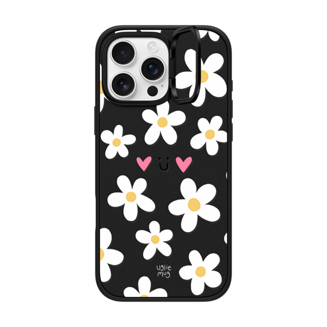 Uglie Mug x CASETiFY iPhone 16 Pro Max ケース マットブラック インパクトリングスタンドケース MagSafe対応 Uglie Mug Bloom